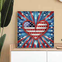 Load image into Gallery viewer, Diamond Painting - Partial Special Shaped - Independence Day Love (30*30CM)
