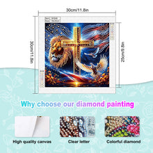 Load image into Gallery viewer, Diamond Painting - Partial Special Shaped - Independence Day Lion (30*30CM)
