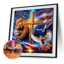 Load image into Gallery viewer, Diamond Painting - Partial Special Shaped - Independence Day Lion (30*30CM)
