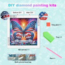 Load image into Gallery viewer, Diamond Painting - Partial Special Shaped - Independence Day Butterfly (30*30CM)
