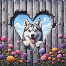 Load image into Gallery viewer, Diamond Painting - Full Round - Love Dahlia Husky (30*30CM)
