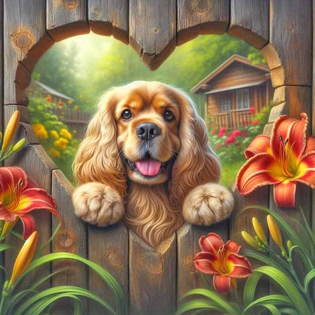 Diamond Painting - Full Round - Love Cocker Spaniel (30*30CM)