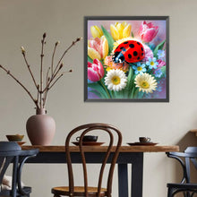 Load image into Gallery viewer, Diamond Painting - Full Round - Ladybug Tulip (40*40CM)
