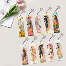 Load image into Gallery viewer, 10 Pcs Special Shape Horse Diamond Painting Bookmarks for Adults DIY Art Craft
