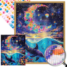 Load image into Gallery viewer, AB Diamond Painting - Full Round - Colorful Ocean At Night (40*50CM)
