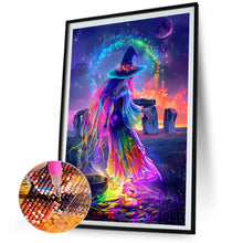 Load image into Gallery viewer, AB Diamond Painting - Full Round - Mysterious Witch Under The Moon (40*50CM)
