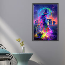 Load image into Gallery viewer, AB Diamond Painting - Full Round - Mysterious Witch Under The Moon (40*50CM)
