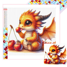 Load image into Gallery viewer, Diamond Painting - Full Square - Cherry Eating Dragon (30*30CM)
