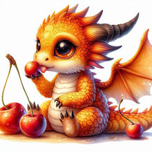 Load image into Gallery viewer, Diamond Painting - Full Square - Cherry Eating Dragon (30*30CM)
