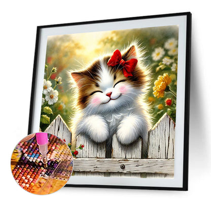 Diamond Painting - Full Square - Smiling Cat (30*30CM)