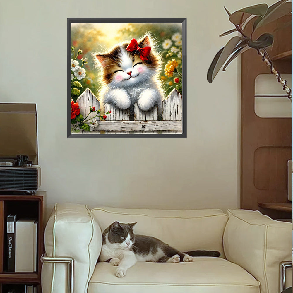 Diamond Painting - Full Square - Smiling Cat (30*30CM)