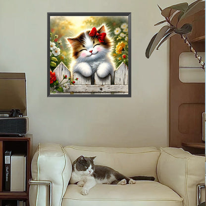 Diamond Painting - Full Square - Smiling Cat (30*30CM)