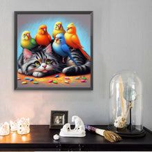 Load image into Gallery viewer, Diamond Painting - Full Square - Parrot And Cat (30*30CM)
