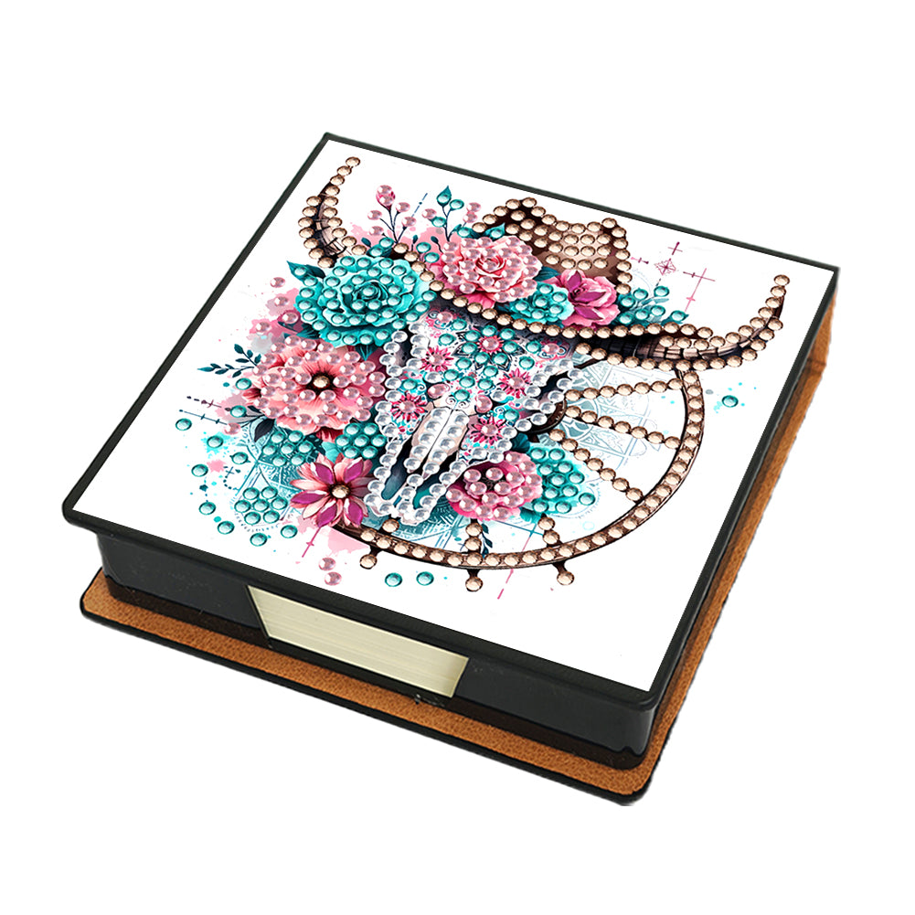 Birds Leather Diamond Art Note Box with 150 Sheets of Paper for Adults Beginners