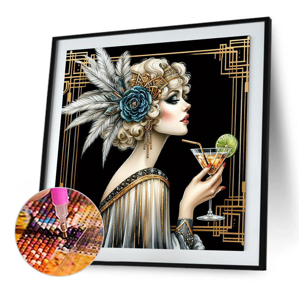Diamond Painting - Full Square - Lady (40*40CM)