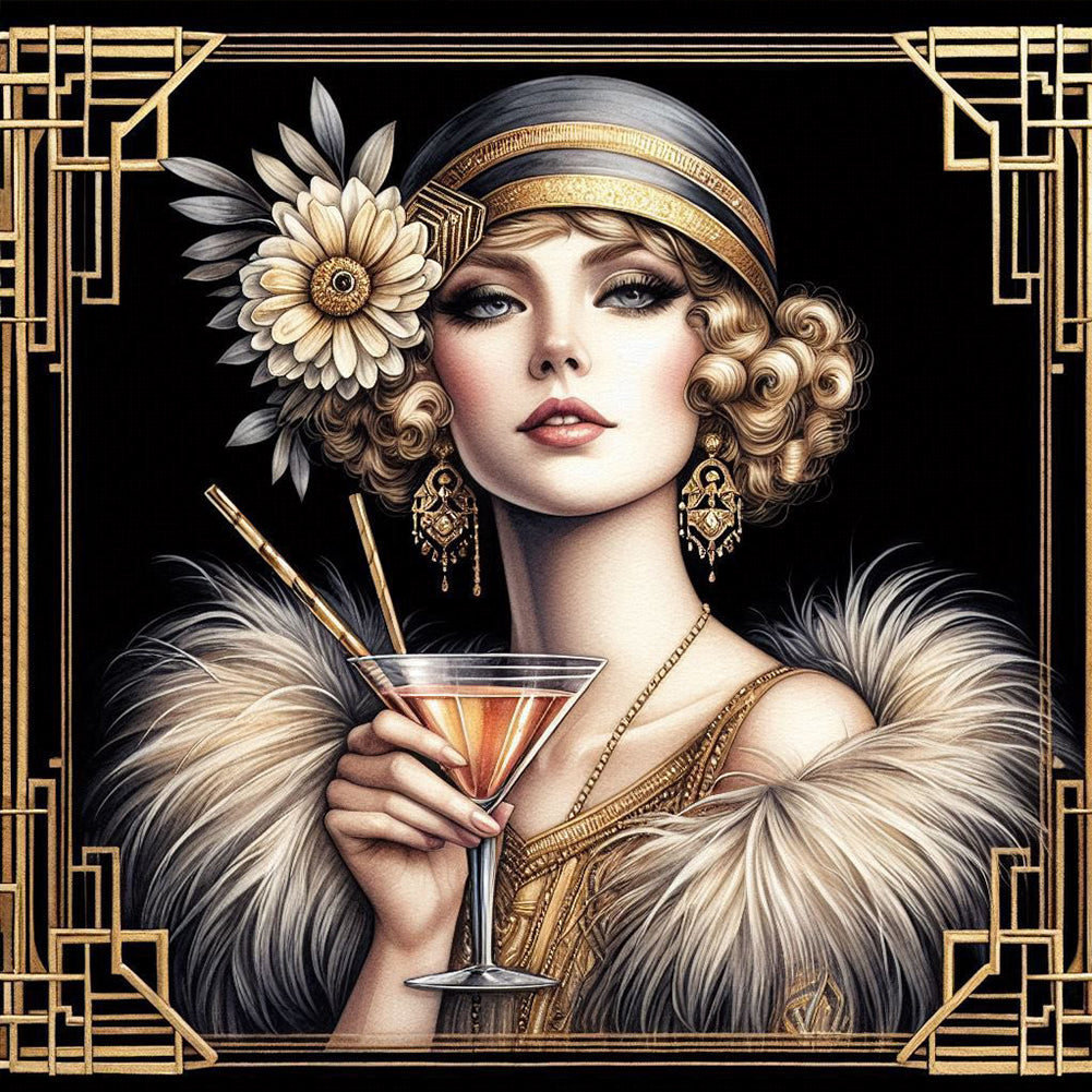 Diamond Painting - Full Square - Lady (40*40CM)