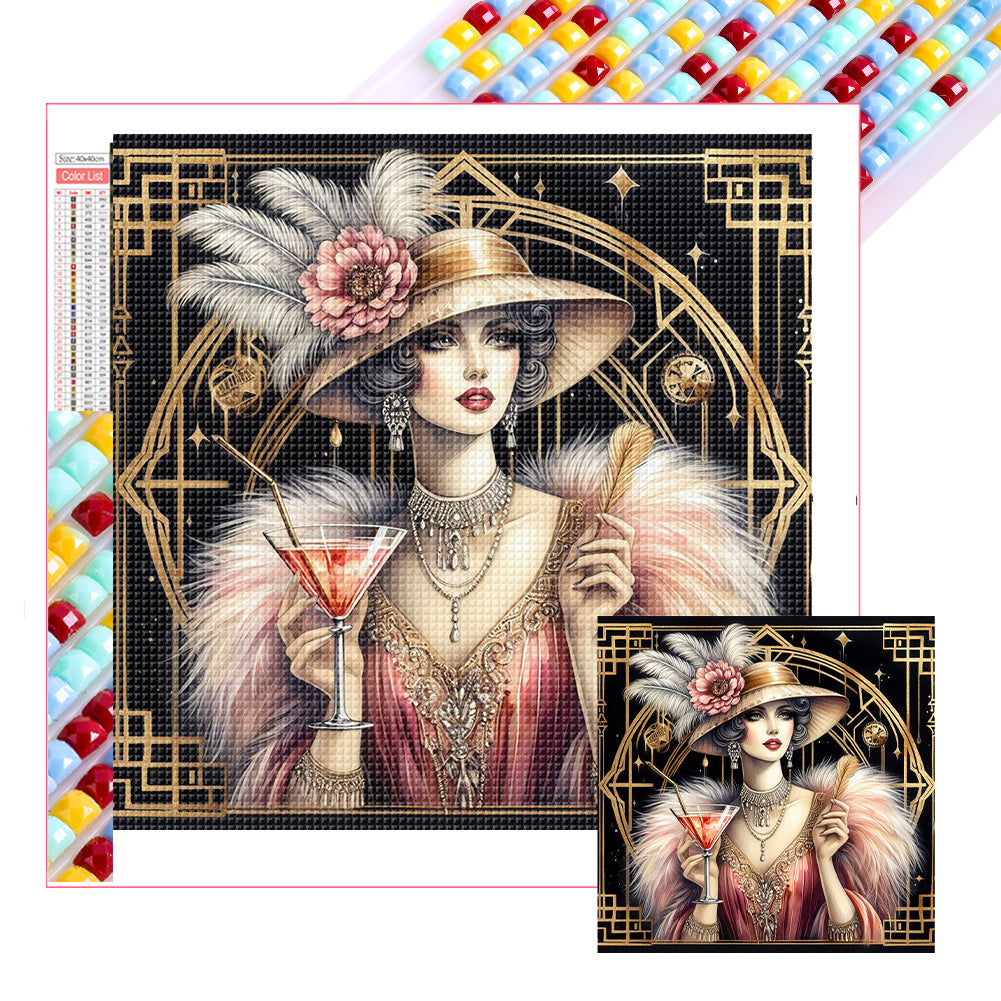 Diamond Painting - Full Square - Lady (40*40CM)