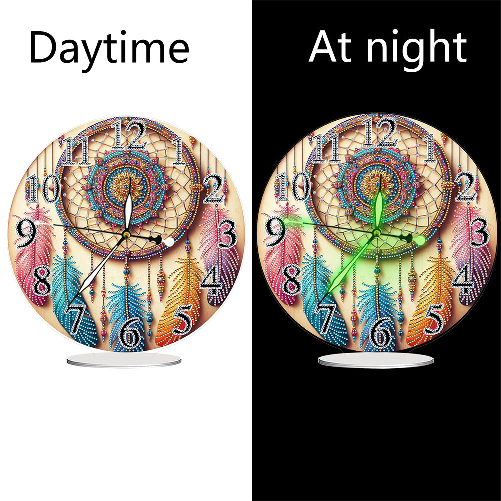 Acrylic Special Shape Dream Catcher 5D Diamond Painting Clock Art Craft