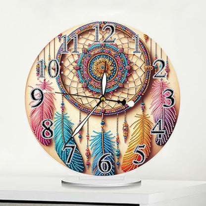 Acrylic Special Shape Dream Catcher 5D Diamond Painting Clock Art Craft