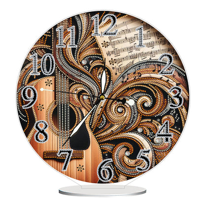 Acrylic Special Shape Piano Sheet Music 5D Diamond Painting Clock Art Craft