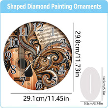 Load image into Gallery viewer, Acrylic Special Shape Piano Sheet Music 5D Diamond Painting Clock Art Craft
