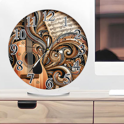 Acrylic Special Shape Piano Sheet Music 5D Diamond Painting Clock Art Craft
