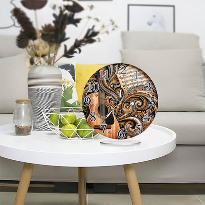 Acrylic Special Shape Piano Sheet Music 5D Diamond Painting Clock Art Craft