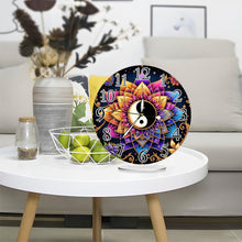 Load image into Gallery viewer, Acrylic Special Shape Yin Yang Lotus 5D Diamond Painting Clock Art Craft
