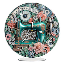 Load image into Gallery viewer, Acrylic Special Shape Sewing Machine 5D Diamond Painting Clock Art Craft
