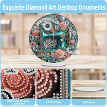 Load image into Gallery viewer, Acrylic Special Shape Sewing Machine 5D Diamond Painting Clock Art Craft
