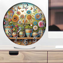 Load image into Gallery viewer, Acrylic Special Shape Garden Potted Plant 5D Diamond Painting Clock Art Craft
