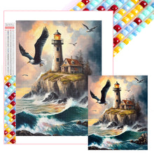 Load image into Gallery viewer, Diamond Painting - Full Square - Lighthouse By The Sea (40*50CM)
