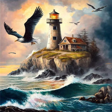 Load image into Gallery viewer, Diamond Painting - Full Square - Lighthouse By The Sea (40*50CM)
