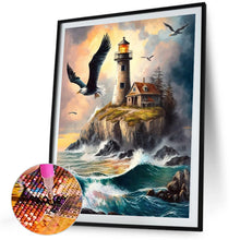 Load image into Gallery viewer, Diamond Painting - Full Square - Lighthouse By The Sea (40*50CM)
