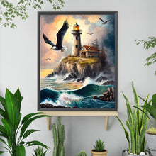 Load image into Gallery viewer, Diamond Painting - Full Square - Lighthouse By The Sea (40*50CM)
