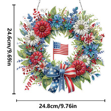 Load image into Gallery viewer, Independence Day Wreath DIY Diamond Painting Art Pendant Kit for Art Crafts
