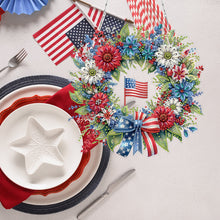 Load image into Gallery viewer, Independence Day Wreath DIY Diamond Painting Art Pendant Kit for Art Crafts
