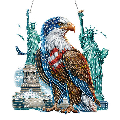 Independence Day Eagle DIY Diamond Painting Art Pendant Kit for Art Crafts