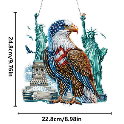 Independence Day Eagle DIY Diamond Painting Art Pendant Kit for Art Crafts