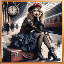 Load image into Gallery viewer, Diamond Painting - Full Square - Woman At The Station (40*40CM)

