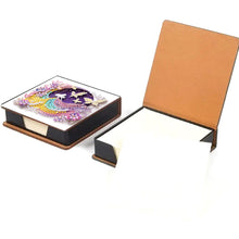 Load image into Gallery viewer, Leather Girl Diamond Painting Notecard Box Rhinestones Post It Dispenser
