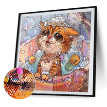Load image into Gallery viewer, AB Diamond Painting - Full Round - Bathing Kitten (40*40CM)
