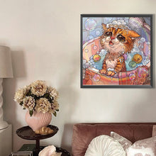 Load image into Gallery viewer, AB Diamond Painting - Full Round - Bathing Kitten (40*40CM)
