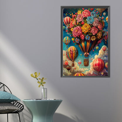 AB Diamond Painting - Full Round - Flower Balloon In The Sky (40*60CM)