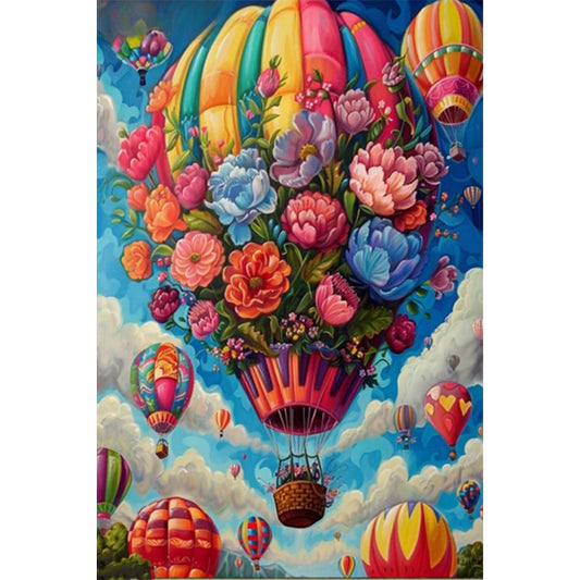 AB Diamond Painting - Full Round - Flower Balloon In The Sky (40*60CM)