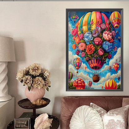 AB Diamond Painting - Full Round - Flower Balloon In The Sky (40*60CM)