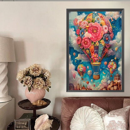 AB Diamond Painting - Full Round - Flower Balloon In The Sky (40*60CM)