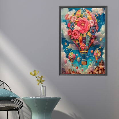AB Diamond Painting - Full Round - Flower Balloon In The Sky (40*60CM)