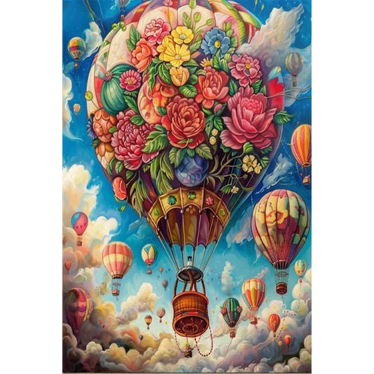 AB Diamond Painting - Full Round - Flower Balloon In The Sky (40*60CM)