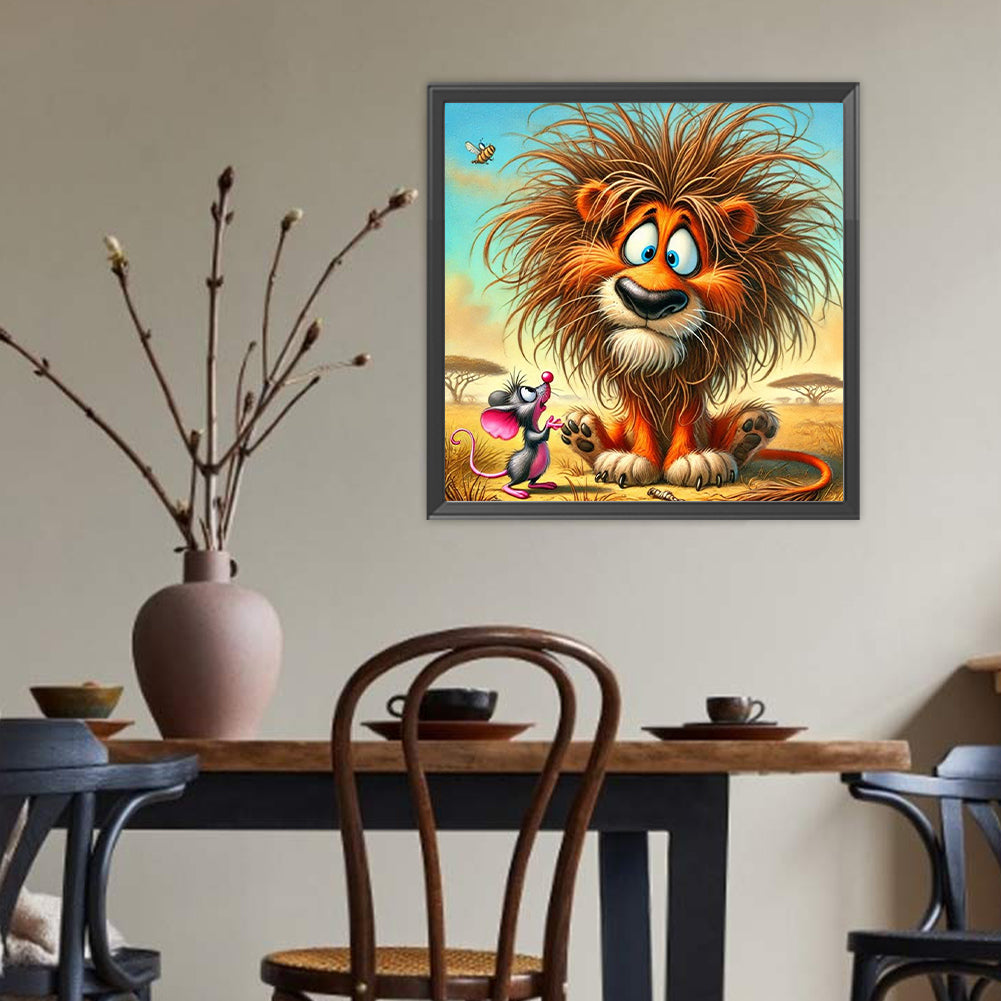 Diamond Painting - Full Round - Talking Lion Mouse (40*40CM)